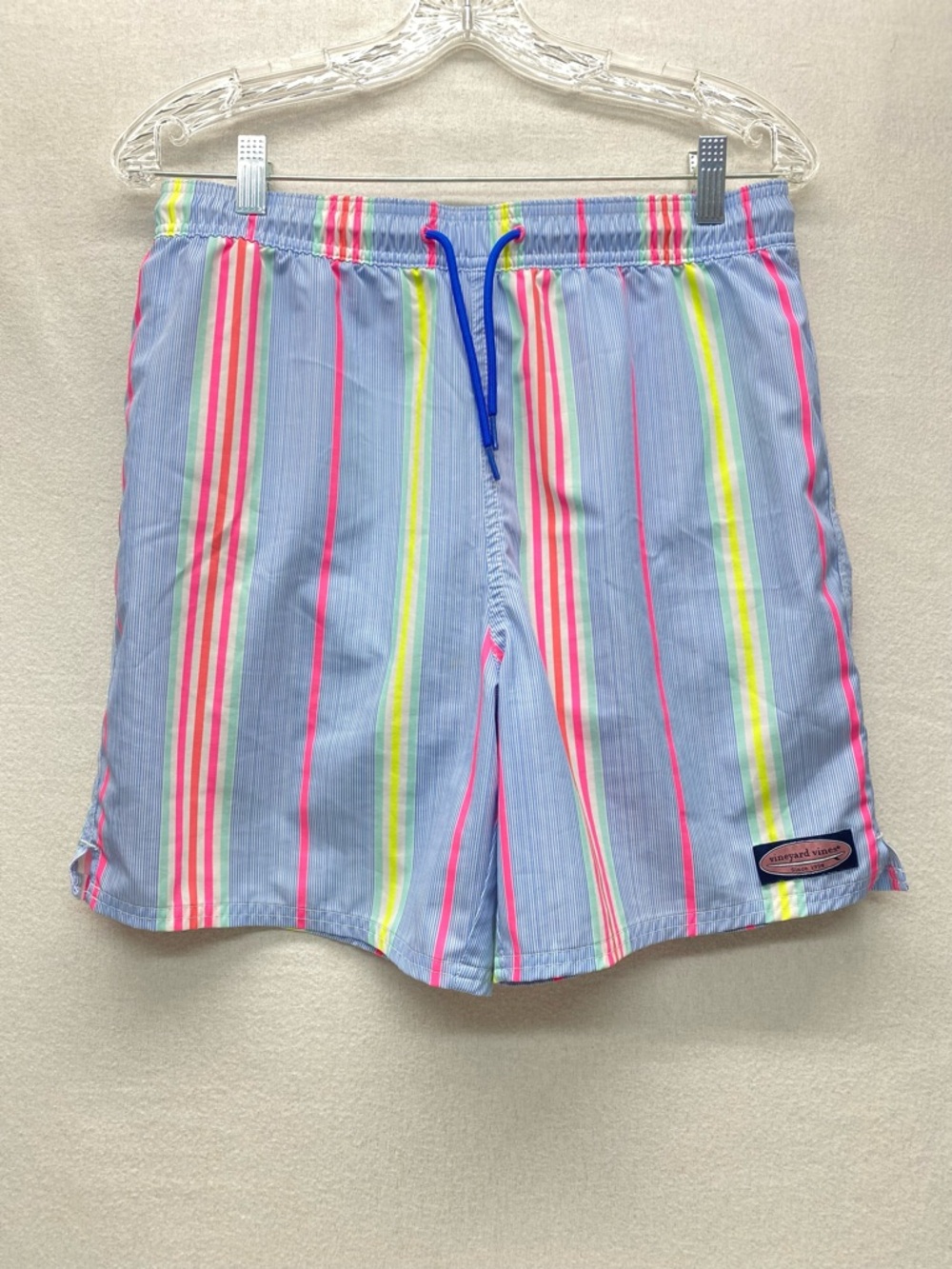Vineyard Vines XL Boys Printed Chappy Swim Trunk Milou Stripe Swimsuit Pocket